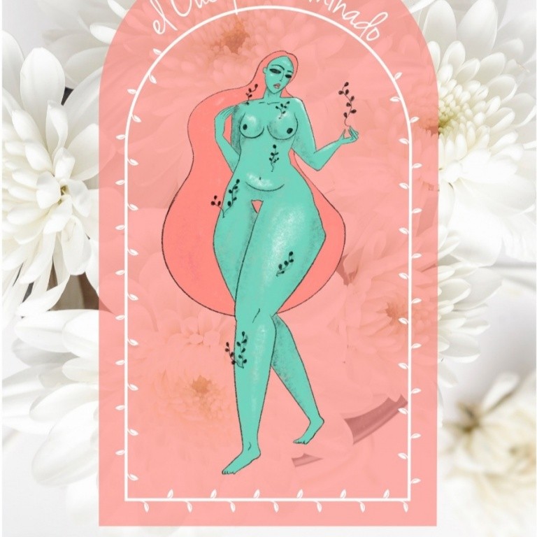 ilustración mujer cuerpo germinado
